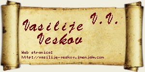 Vasilije Veskov vizit kartica